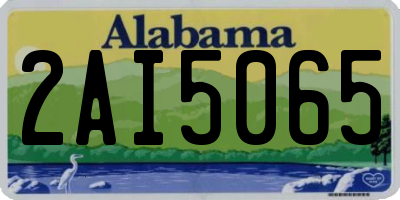 AL license plate 2AI5065