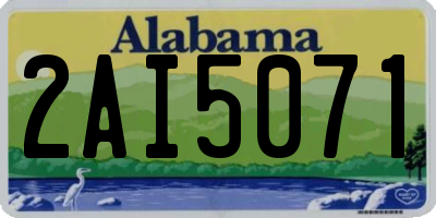 AL license plate 2AI5071