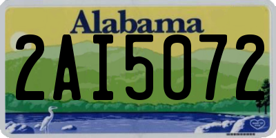 AL license plate 2AI5072