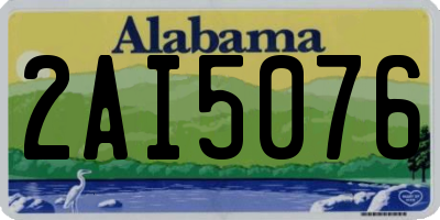 AL license plate 2AI5076