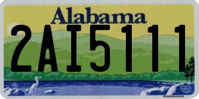 AL license plate 2AI5111