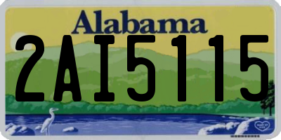 AL license plate 2AI5115