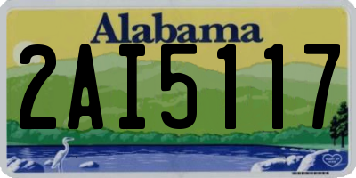 AL license plate 2AI5117