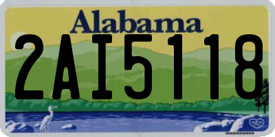 AL license plate 2AI5118