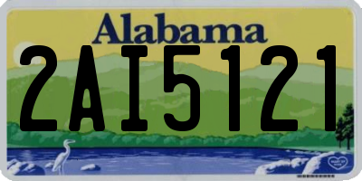AL license plate 2AI5121