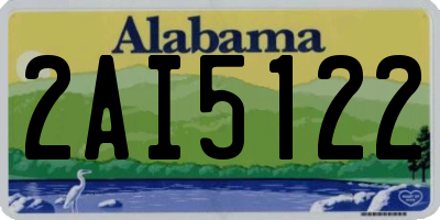 AL license plate 2AI5122
