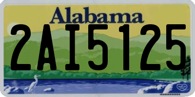 AL license plate 2AI5125