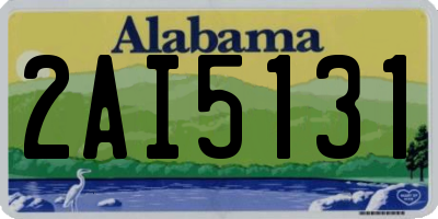 AL license plate 2AI5131