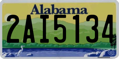AL license plate 2AI5134