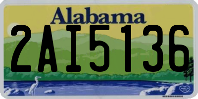 AL license plate 2AI5136
