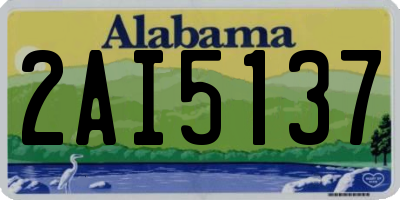 AL license plate 2AI5137