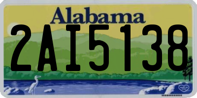 AL license plate 2AI5138