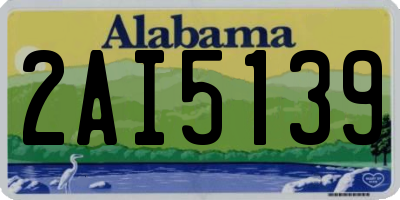 AL license plate 2AI5139