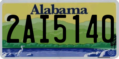 AL license plate 2AI5140