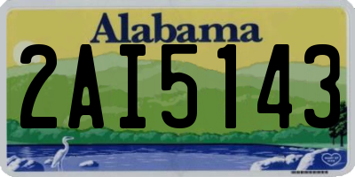 AL license plate 2AI5143