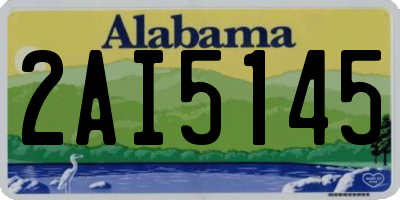 AL license plate 2AI5145