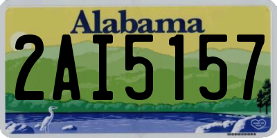 AL license plate 2AI5157
