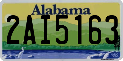 AL license plate 2AI5163