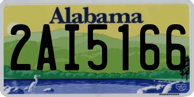 AL license plate 2AI5166