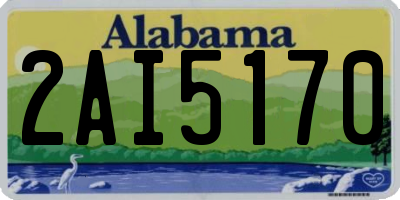 AL license plate 2AI5170