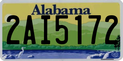 AL license plate 2AI5172