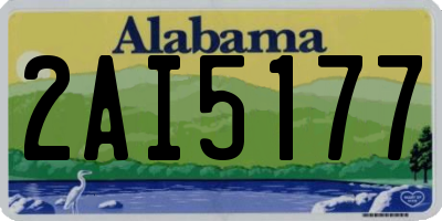 AL license plate 2AI5177