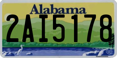 AL license plate 2AI5178