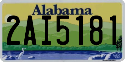 AL license plate 2AI5181