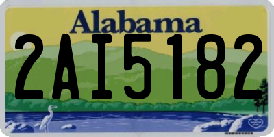 AL license plate 2AI5182