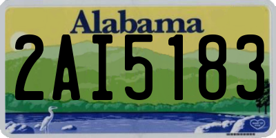 AL license plate 2AI5183
