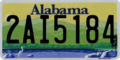 AL license plate 2AI5184