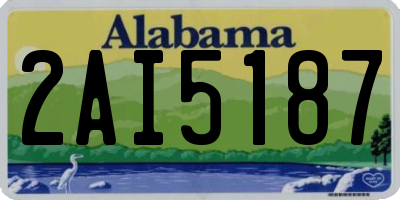 AL license plate 2AI5187