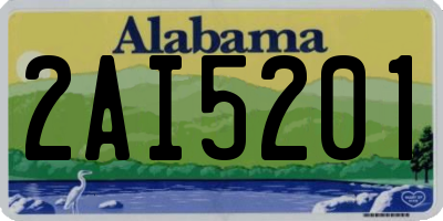AL license plate 2AI5201