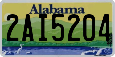 AL license plate 2AI5204