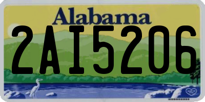 AL license plate 2AI5206