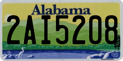 AL license plate 2AI5208