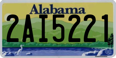 AL license plate 2AI5221
