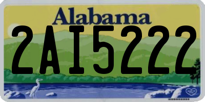 AL license plate 2AI5222