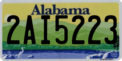 AL license plate 2AI5223