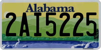 AL license plate 2AI5225