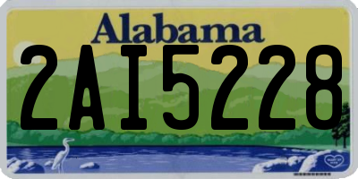 AL license plate 2AI5228
