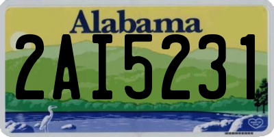 AL license plate 2AI5231