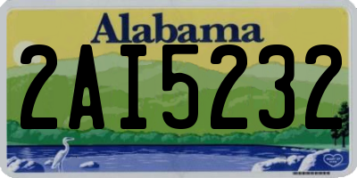AL license plate 2AI5232
