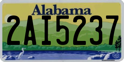 AL license plate 2AI5237