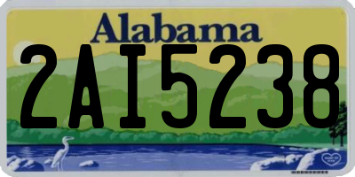 AL license plate 2AI5238