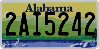 AL license plate 2AI5242