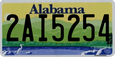AL license plate 2AI5254