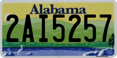 AL license plate 2AI5257