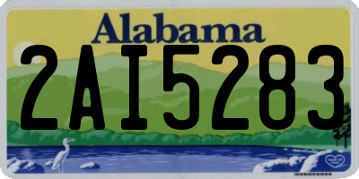 AL license plate 2AI5283