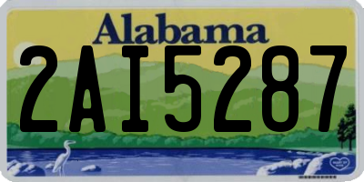 AL license plate 2AI5287